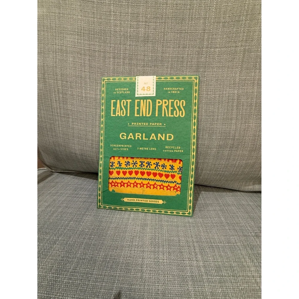 East End Press Christmas Jumpers Garland No 48 Recycled Paper Holiday Decor 3m